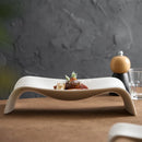Axyaa White Ceramic Western Food Dinner Plate - Irregular Bridge Shape