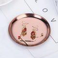 Axyaa Stainless Steel Round Kitchen Storage Tray Jewelry Display Plate