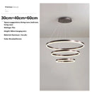 Axyaa Modern Black LED Ring Chandelier for Living, Dining, Kitchen - Interior Lighting Fixtures