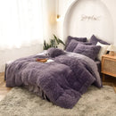 Axyaa Plush Crystal Duvet Set - 4-Piece Mink Bedding Ensemble