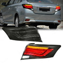 Axyaa LED Tail Lights for Toyota Vios 2014-2016 - Rear Driving Signal Brake Auto Lamps