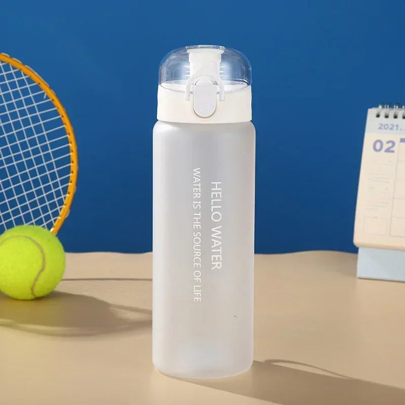 Axyaa Bounce Cover Sports Water Bottle - Leak Proof Plastic Drinking Cup - Portable and Durable