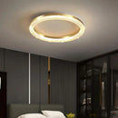Axyaa Luxury Gold White Ceiling Lamp - Modern LED Circular Ring Rectangle Light