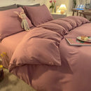 Axyaa Solid Color Duvet Cover Double/Queen Size, Anti-Mite & Durable