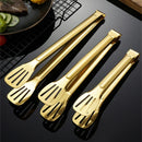 Axyaa Stainless Steel BBQ Steak Tongs - Hollow Grill Clamp & Kitchen Utensil