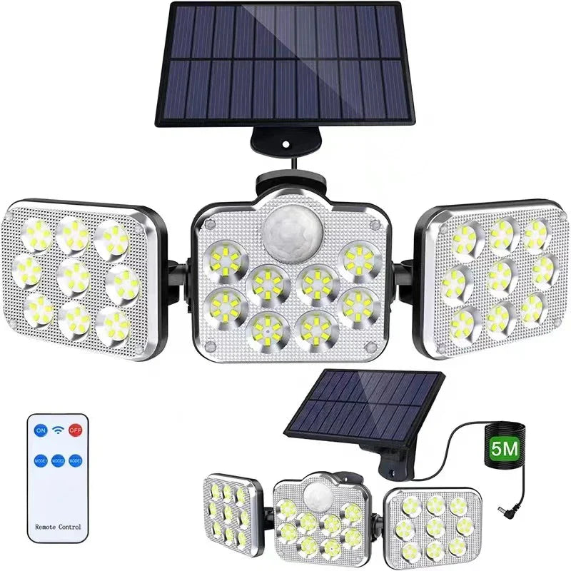 Axyaa Solar Motion Sensor Wall Light - Adjustable Head, Waterproof IP65