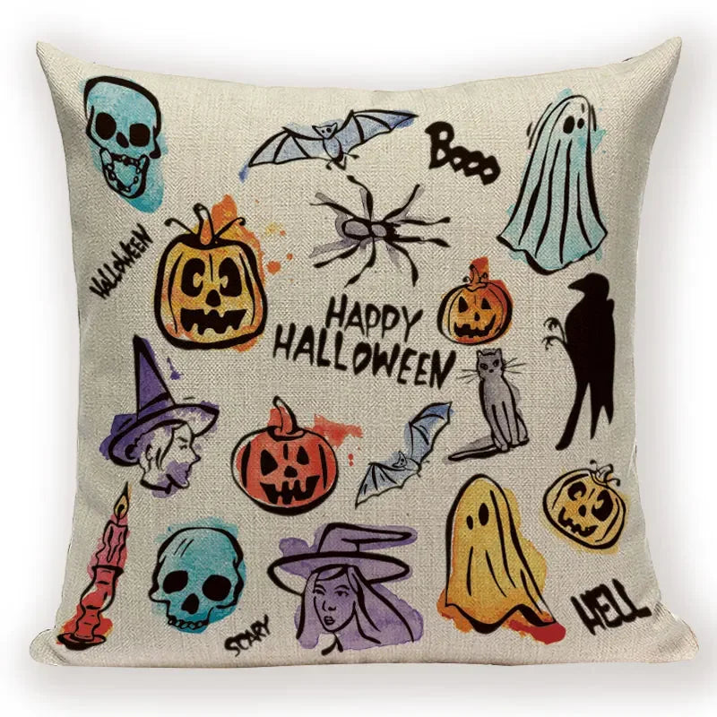 Halloween Demon Cushion Cover for Festive Home Decor by Axyaa