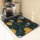 Axyaa Absorbent Anti-slip Coffee Dish Mat | Quick Dry Draining Pad for Kitchen/Bathroom