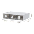 Axyaa Kawaii Stationery Storage Box with Plastic Drawers for Office Desk Organization