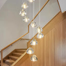 Axyaa Crystal Chandelier for Hall Staircase Indoor Lighting Ceiling Lamps Exquisite Living Room Fixtures