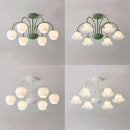 Axyaa Cream Wind Chime Orchid Chandelier: Nordic Fresh & Romantic Flower Pendant Lamp