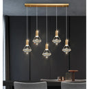 Modern Crystal Pendant Light by Axyaa: Height Adjustable Hanging Fixture for Kitchen, Dining, Living, Bedroom