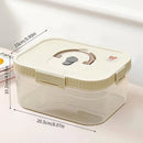 Axyaa Airtight Bread Box Clear Plastic Crisper Container Large Capacity Refrigerator Storage