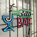 Axyaa Large Beer Bar Neon Sign with Metal Frame for Outdoor Man Cave Cafe
