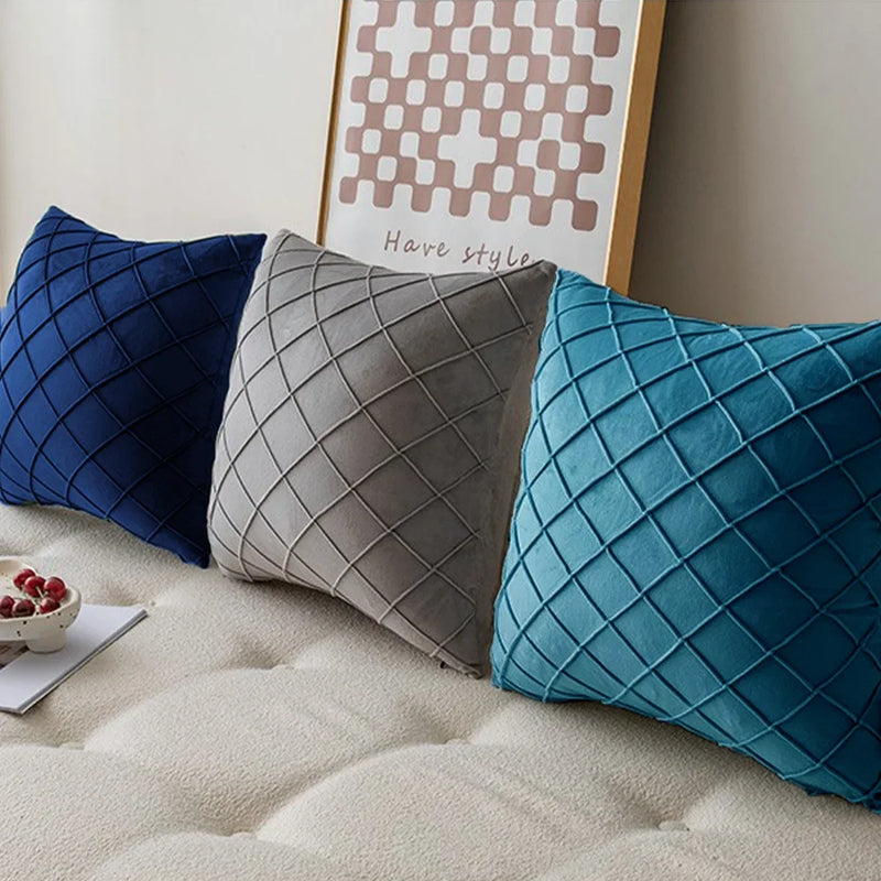 Axyaa Velvet Pillowcase: Nordic Ins Style Decorative Cushion Cover for Sofa, Ultra Soft Throw Pillow Cover