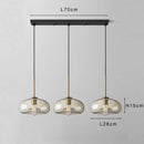 3-Light Amber Glass Pendant Lamp by Axyaa - Vintage Industrial Ceiling Fixture
