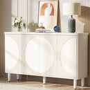 Axyaa 59.4-Inch White Modern Sideboard Buffet Table with Storage Cabinet