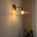 Axyaa Vintage Style Copper Glass LED Wall Lights for Living Room Kitchen Indoor