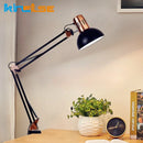 Axyaa Foldable LED Desk Lamp with Clamp, Telescopic Swing Arm for Reading and Study