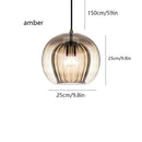 Axyaa Glass Pendant Light Industrial Style for Kitchen Bedroom Bar Cafe