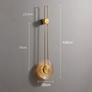 Axyaa Jade Wall Lamp: Modern Luxury Metal Long Pole, LED Bedside Light