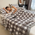 Axyaa Double Layer Milk Velvet Blanket for Bed Sofa Single Double