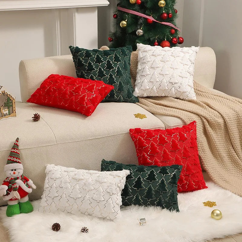 Plush Yellow Pillow Cover 45x45cm for Living Room Decor - Axyaa