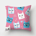 Black Cat Pattern Pillowcase for Sofa Decor Axyaa Brand