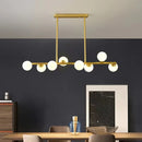 Axyaa Glass Ball Chandelier Suspension for Dining Room, Kitchen, Office - Modern Design