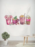 Axyaa Christmas Party Dwarf Tree Tapestry Background for Home Decor