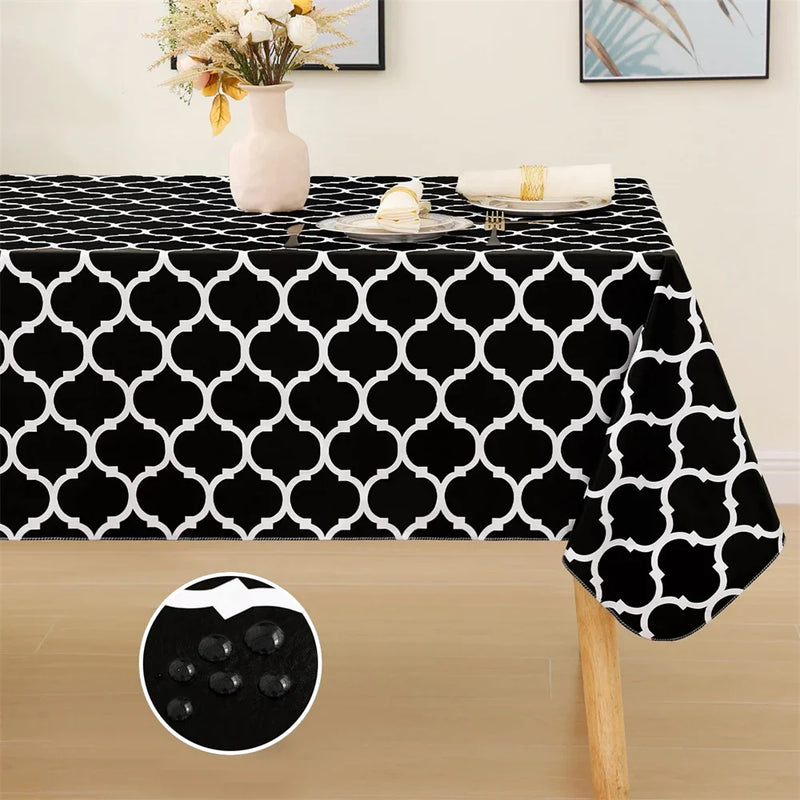 Axyaa Waterproof PVC Table Cloth for Dining & Coffee Tables