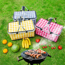 Axyaa Insulated Picnic Basket: Large Capacity Portable Foil Cooler Bag for Outdoor Activities