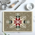 Axyaa Christmas Dish Drying Mat Non-slip Kitchen Counter Pad Heat Resistant Placemat
