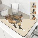 Axyaa Absorbent Anti-slip Dish Drying Mat for Kitchen & Bathroom