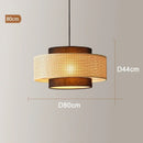 Axyaa Handmade Rattan Chandelier LED Pendant Lamp for Home Decor
