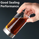 Axyaa Glass Storage Cups - Portable Seal, Thick High Borosilicate, Scale, Sealed Jar