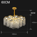 Axyaa Gold Crystal Chandelier for High Ceiling Villa Décor