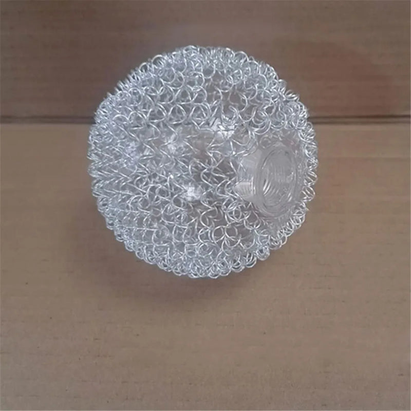 Axyaa Clear Glass G9 Lampshade with Aluminum Wire for 2cm Screw Socket