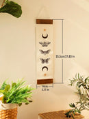 Boho Butterfly Moon Phase Tapestry for Aesthetic Macrame Bedroom Wall Decor by Axyaa