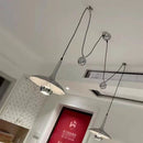 Axyaa Chrome Gold Pendant Lamp with Adjustable Height - LED Living Dining Island Light