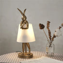 Axya Golden Rabbit Resin Desk Lamp LED Light for Living Room & Children's Room