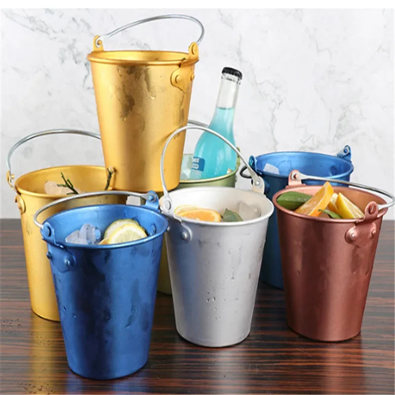Axya Stainless Steel Bar Ice Bucket with Two Handles - Club Bar Supplies