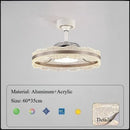 Axyaa LED Ceiling Fan Light with Remote Control - Modern Minimalist Design