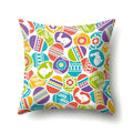 Axyaa Colorful Candy Flower Succulent Plants Printed Pillow Case for Couch Sofa Bed