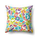 Axyaa Colorful Candy Flower Succulent Plants Printed Pillow Case for Couch Sofa Bed