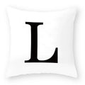Axyaa Polyester Alphabet Cushion Cover 45X45cm for Home Sofa Decor