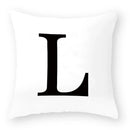 Axyaa Polyester Alphabet Cushion Cover 45X45cm for Home Sofa Decor