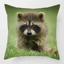 Axyaa Raccoon Wildlife Print Pillowcase for Home Bed Chair Decor