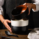 Axyaa Ceramic Japanese Noodle Bowl Set Large Soup Breakfast Porcelain Tableware