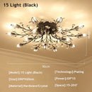 Axyaa Crystal Leaf LED Chandelier: Nordic Modern Luxury for Bedroom and Restaurant